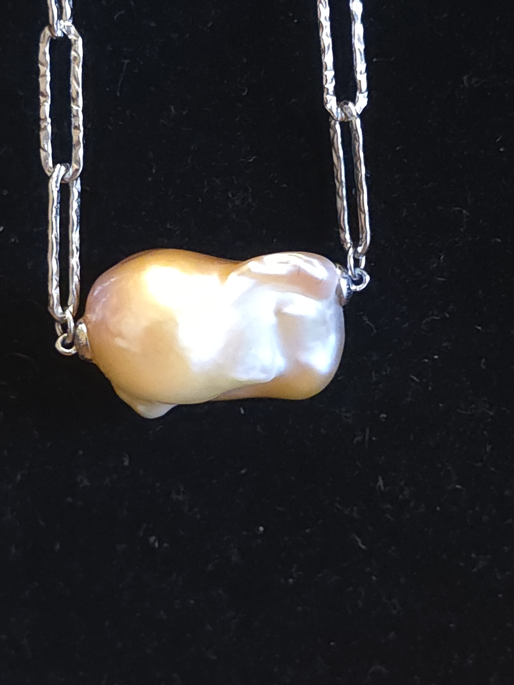 Champagne Baroque Pearl Pendant Necklace - Women Jewelry